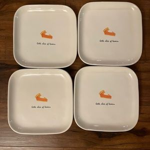 Rae Dunn set 4 Little Slice Of Heaven Dessert Plates